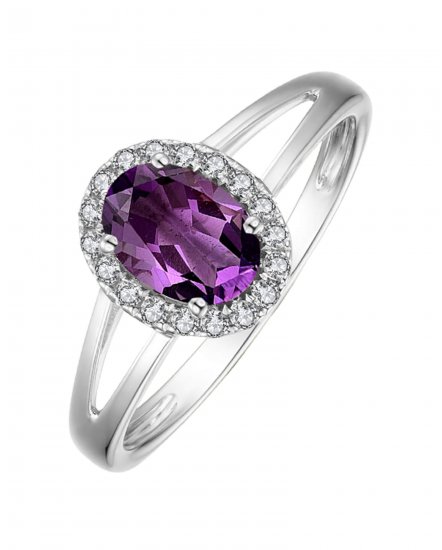 OVAL COLORED STONE DIAMOND RING (VR406)